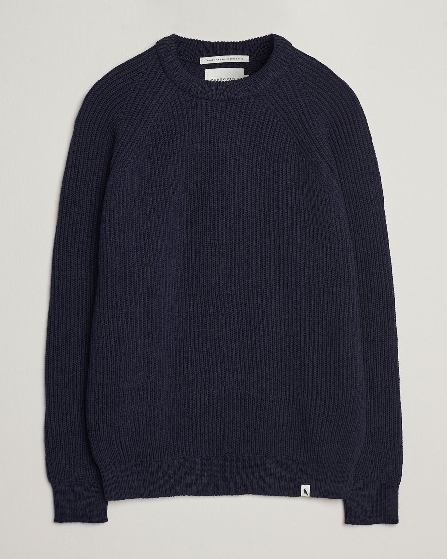 Herren | Pullover | Peregrine | Ford Knitted Wool Jumper Navy