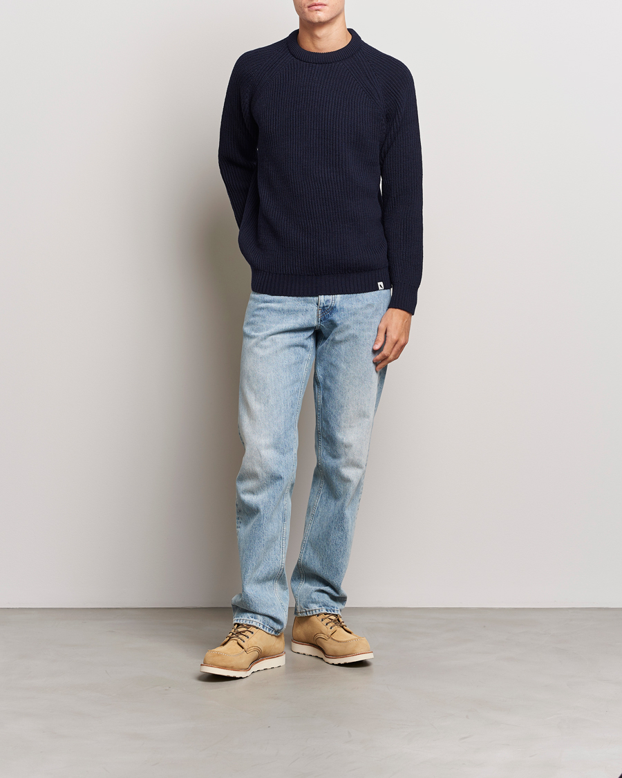 Herren | Pullover | Peregrine | Ford Knitted Wool Jumper Navy