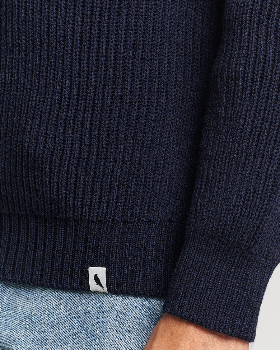 Herren | Pullover | Peregrine | Ford Knitted Wool Jumper Navy