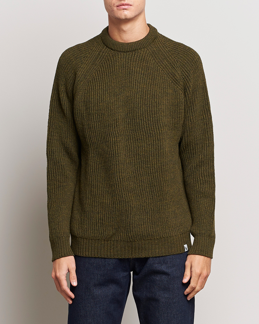Herren |  | Peregrine | Ford Knitted Wool Jumper Olive