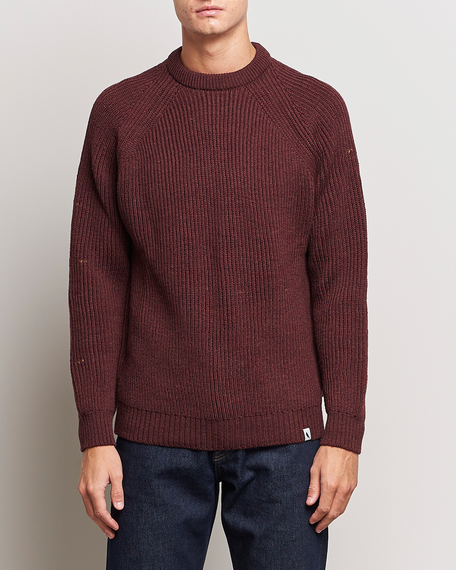 Herren | Pullover | Peregrine | Ford Knitted Wool Jumper Shiraz