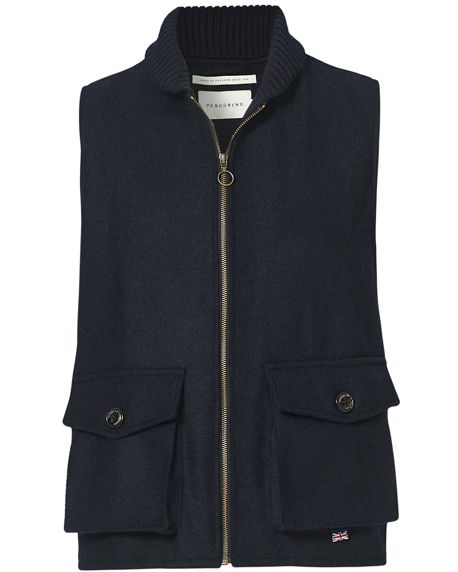 Herren | Jacken | Peregrine | Horrix Harris Tweed Wool Gilet Navy