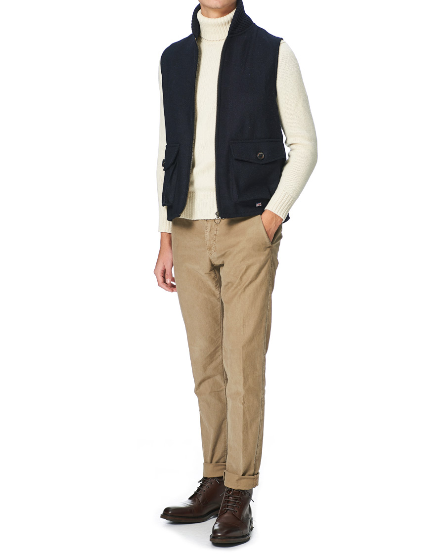 Herren | Jacken | Peregrine | Horrix Harris Tweed Wool Gilet Navy