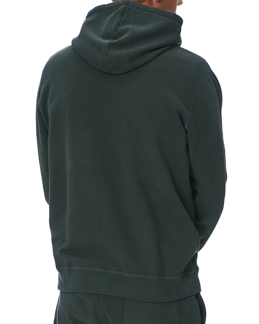Herren | Pullover | Sunspel | Loopback Hoodie Forest Green