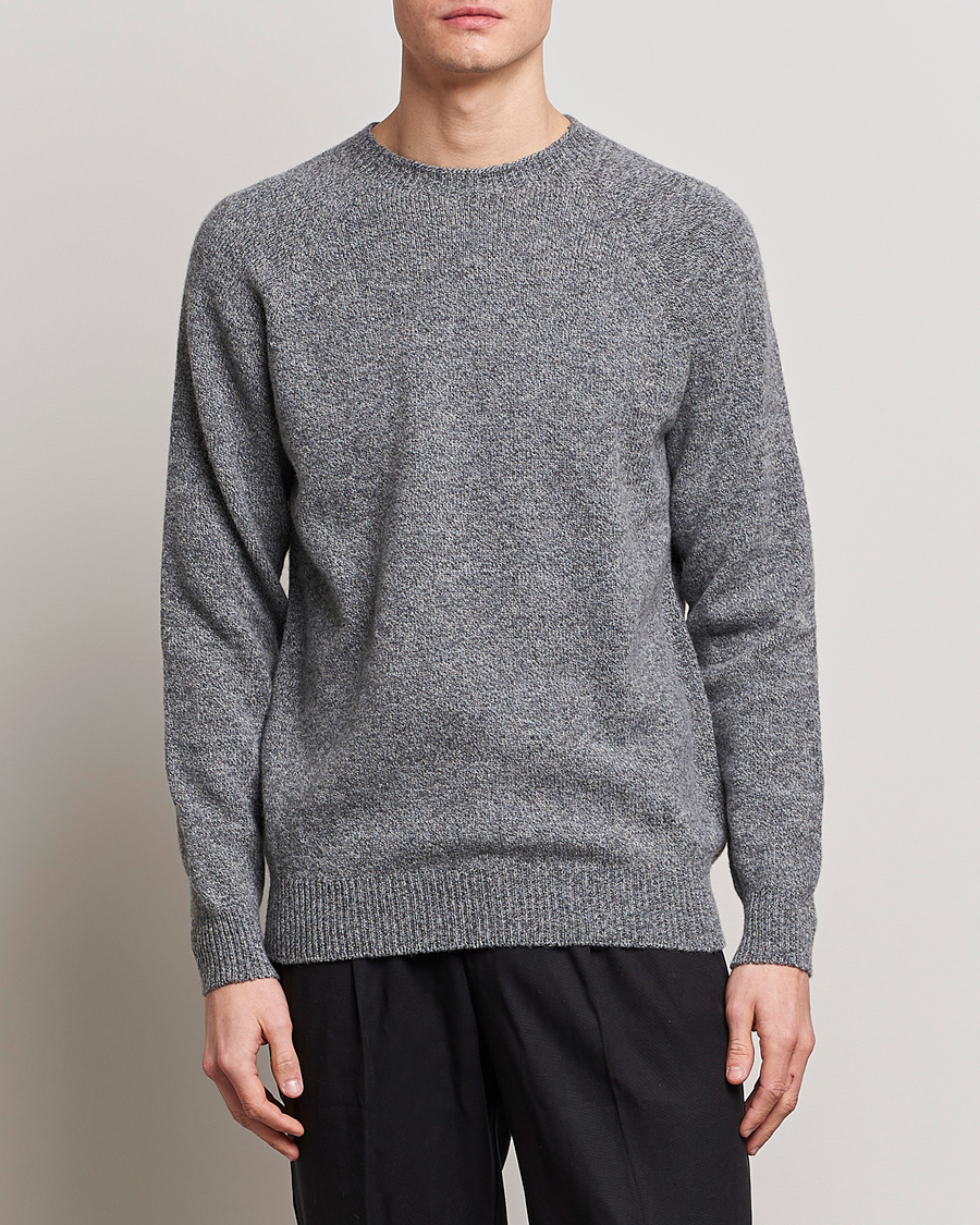 Herren | Kleidung | Sunspel | Lambswool Crew Neck Grey Melange