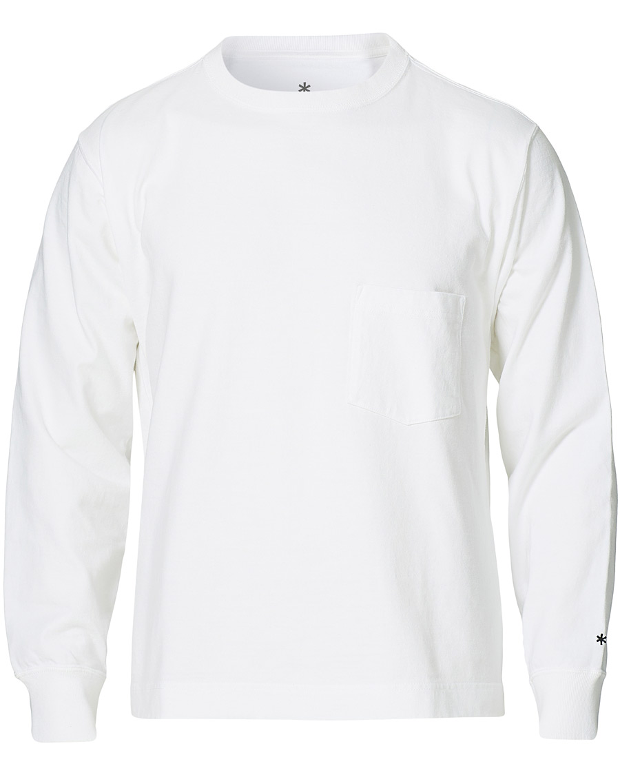 Herren | T-Shirts | Snow Peak | Heavy Cotton Long Sleeve Tee White