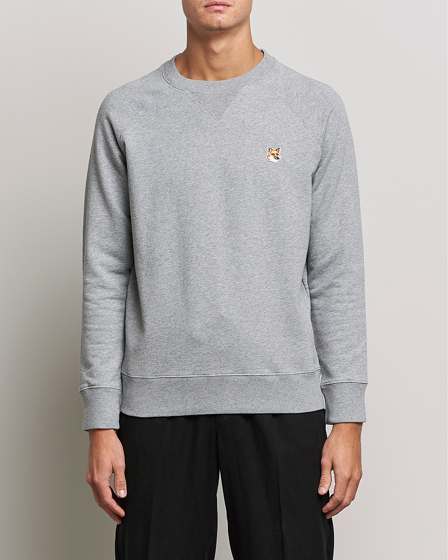 Herren | Pullover | Maison Kitsuné | Fox Head Sweatshirt Grey Melange