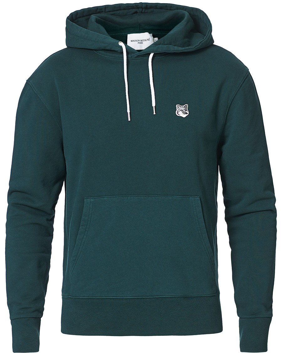 Herren | Pullover | Maison Kitsuné | Grey Fox Head Hoodie Dark Green