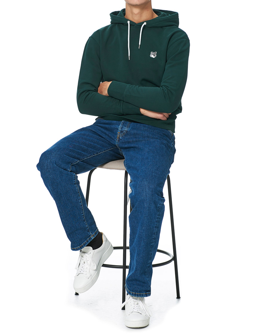 Herren | Pullover | Maison Kitsuné | Grey Fox Head Hoodie Dark Green