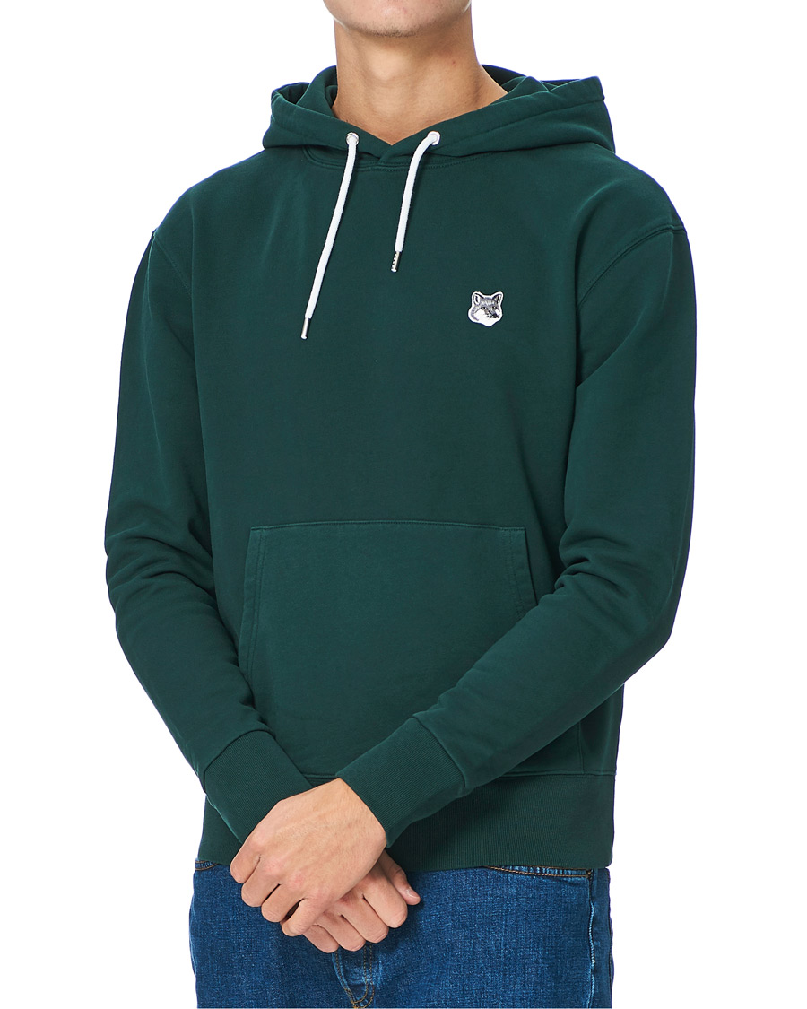Herren | Pullover | Maison Kitsuné | Grey Fox Head Hoodie Dark Green