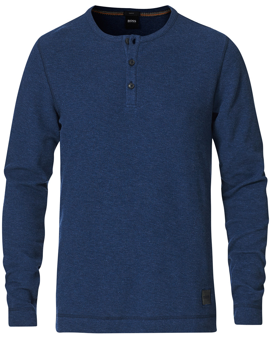 Herren | Pullover | BOSS ORANGE | BOSS Casual Trix Fine Waffle Heather Dark Blue