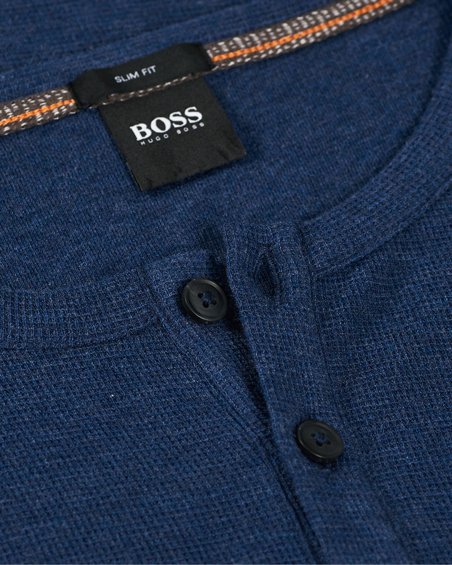 Herren | Pullover | BOSS ORANGE | BOSS Casual Trix Fine Waffle Heather Dark Blue