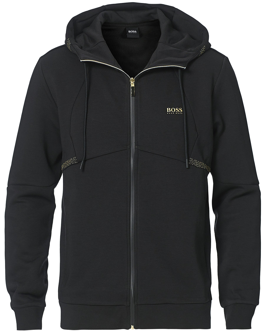 Herren | Pullover | BOSS GREEN | BOSS Athleisure Saggy Full Zip Hoodie Black