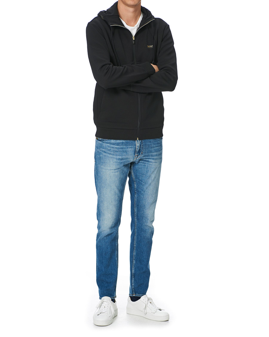 Herren | Pullover | BOSS GREEN | BOSS Athleisure Saggy Full Zip Hoodie Black