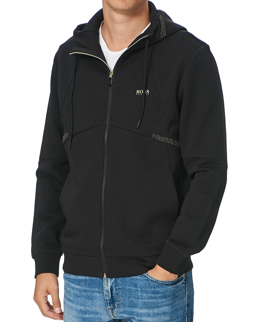Herren | Pullover | BOSS GREEN | BOSS Athleisure Saggy Full Zip Hoodie Black