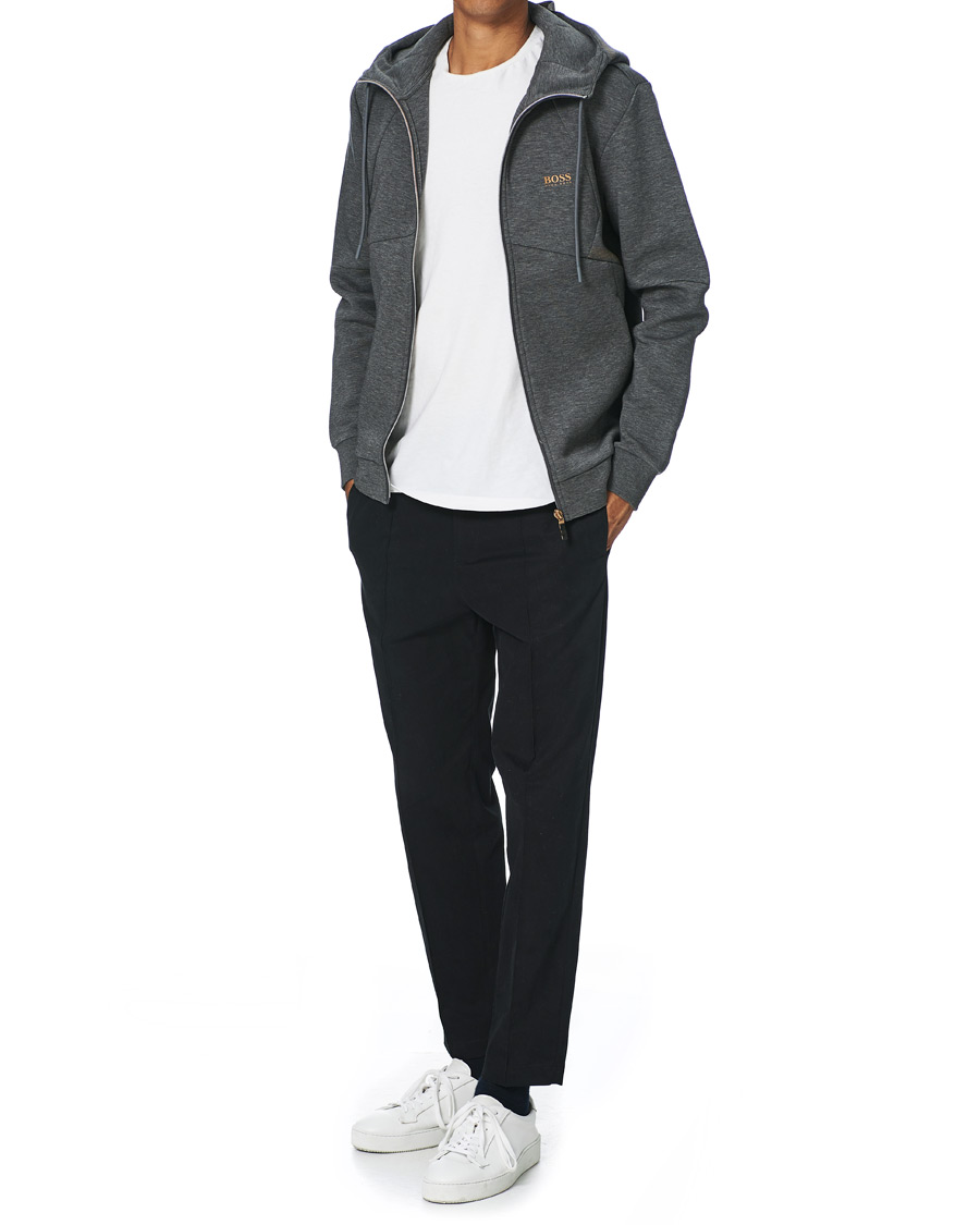 Herren | Pullover | BOSS GREEN | BOSS Athleisure Saggy Full Zip Hoodie Medium Grey