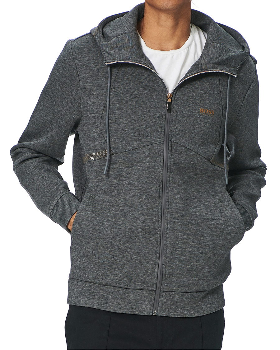Herren | Pullover | BOSS GREEN | BOSS Athleisure Saggy Full Zip Hoodie Medium Grey