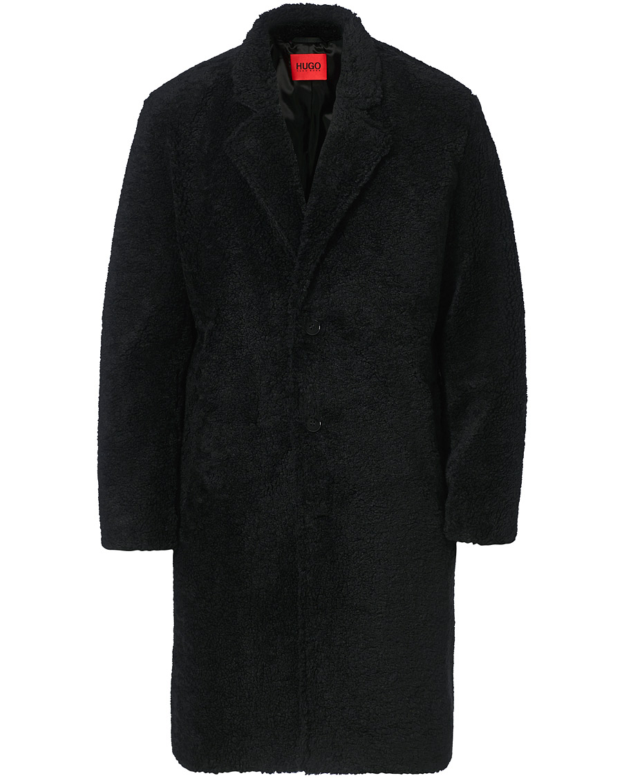 Herren | Jacken | HUGO | Merlon Fake Fur Coat Black
