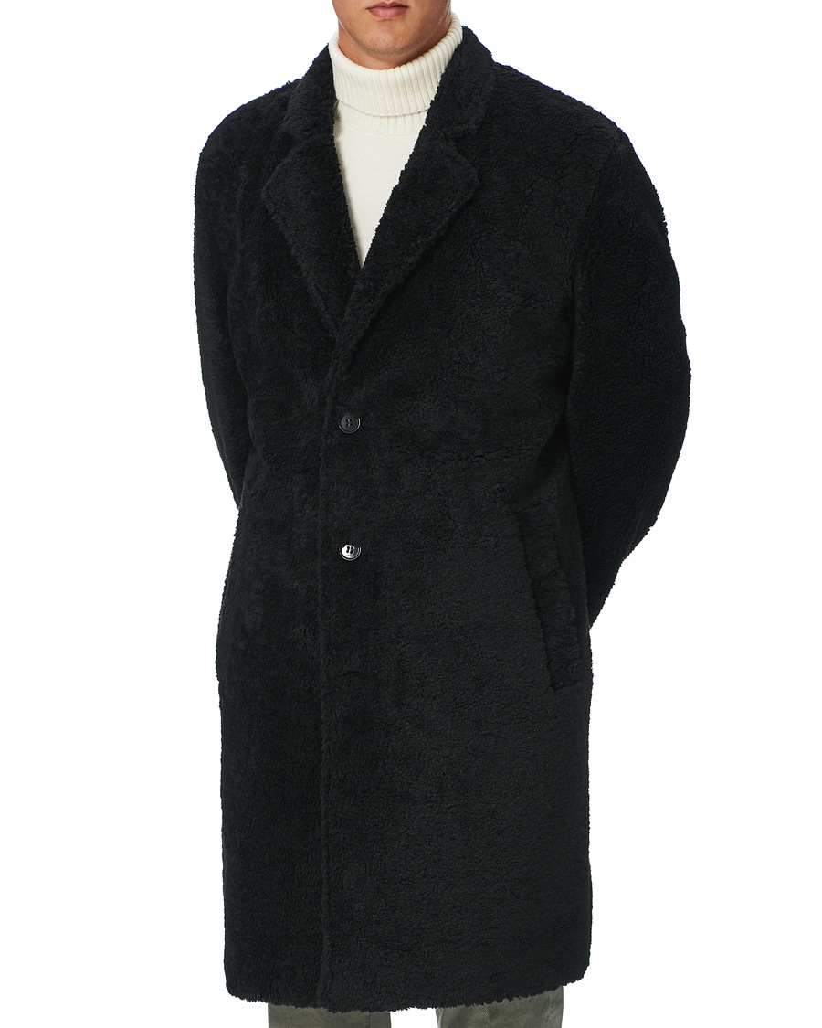 Herren | Jacken | HUGO | Merlon Fake Fur Coat Black