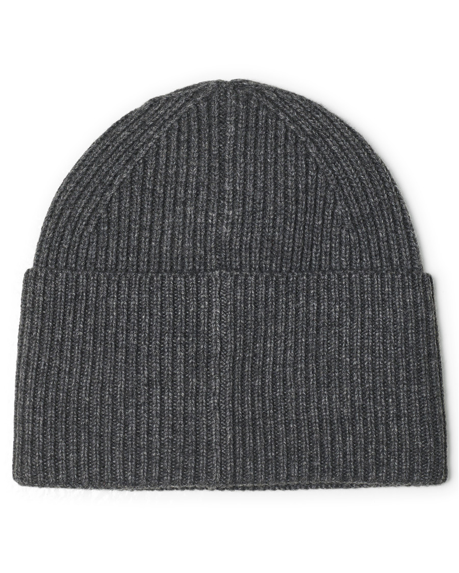 Herren | HUGO Ribbed Logo Beanie Medium Grey | HUGO | Ribbed Logo Beanie Medium Grey