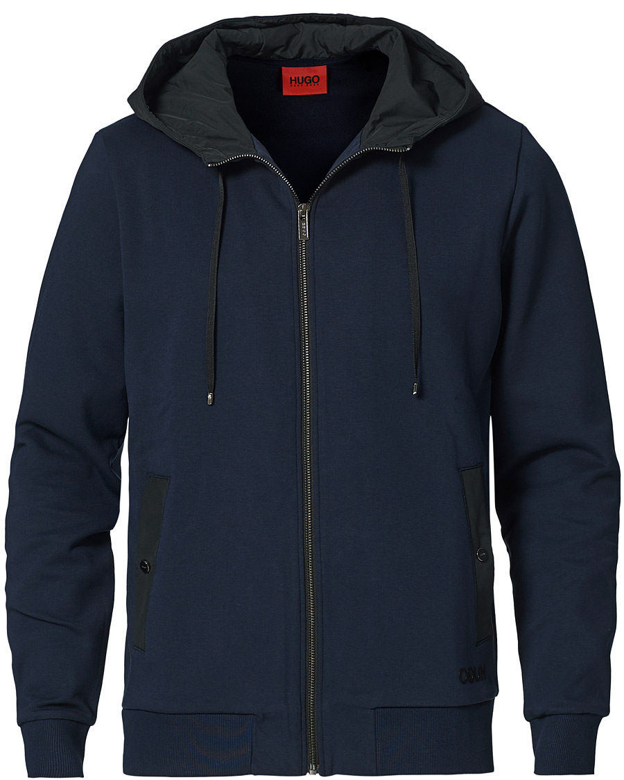 Herren | Pullover | HUGO | Dintonic Shine Full Zip Hoodie Dark Blue