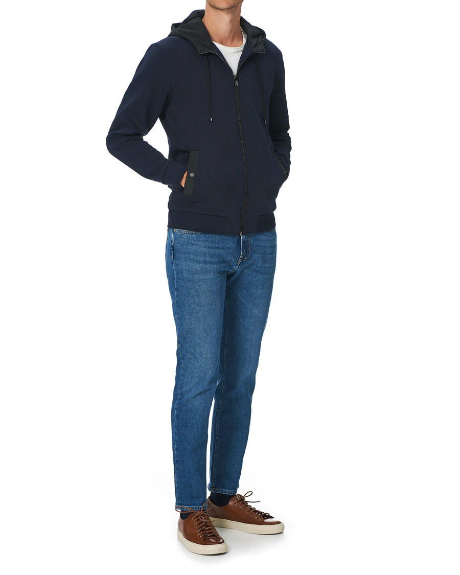 Herren | Pullover | HUGO | Dintonic Shine Full Zip Hoodie Dark Blue