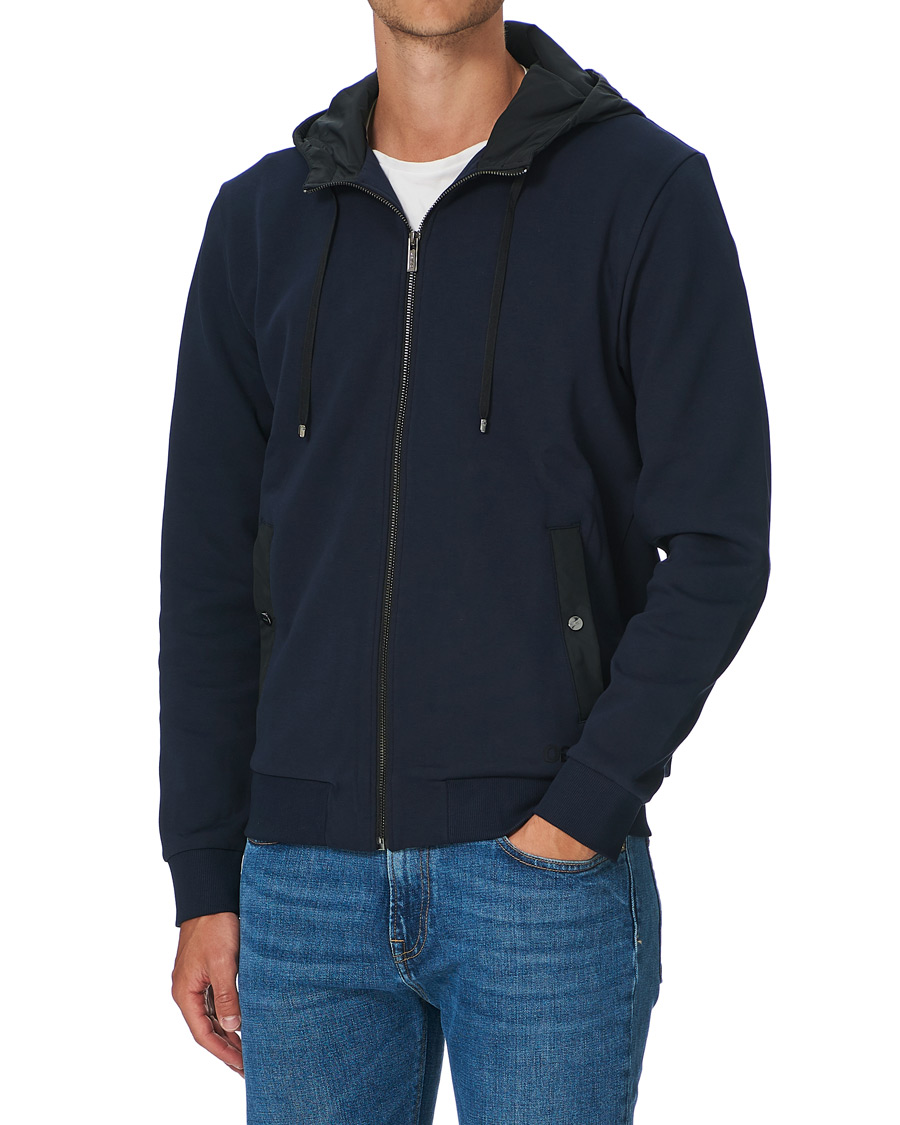 Herren | Pullover | HUGO | Dintonic Shine Full Zip Hoodie Dark Blue
