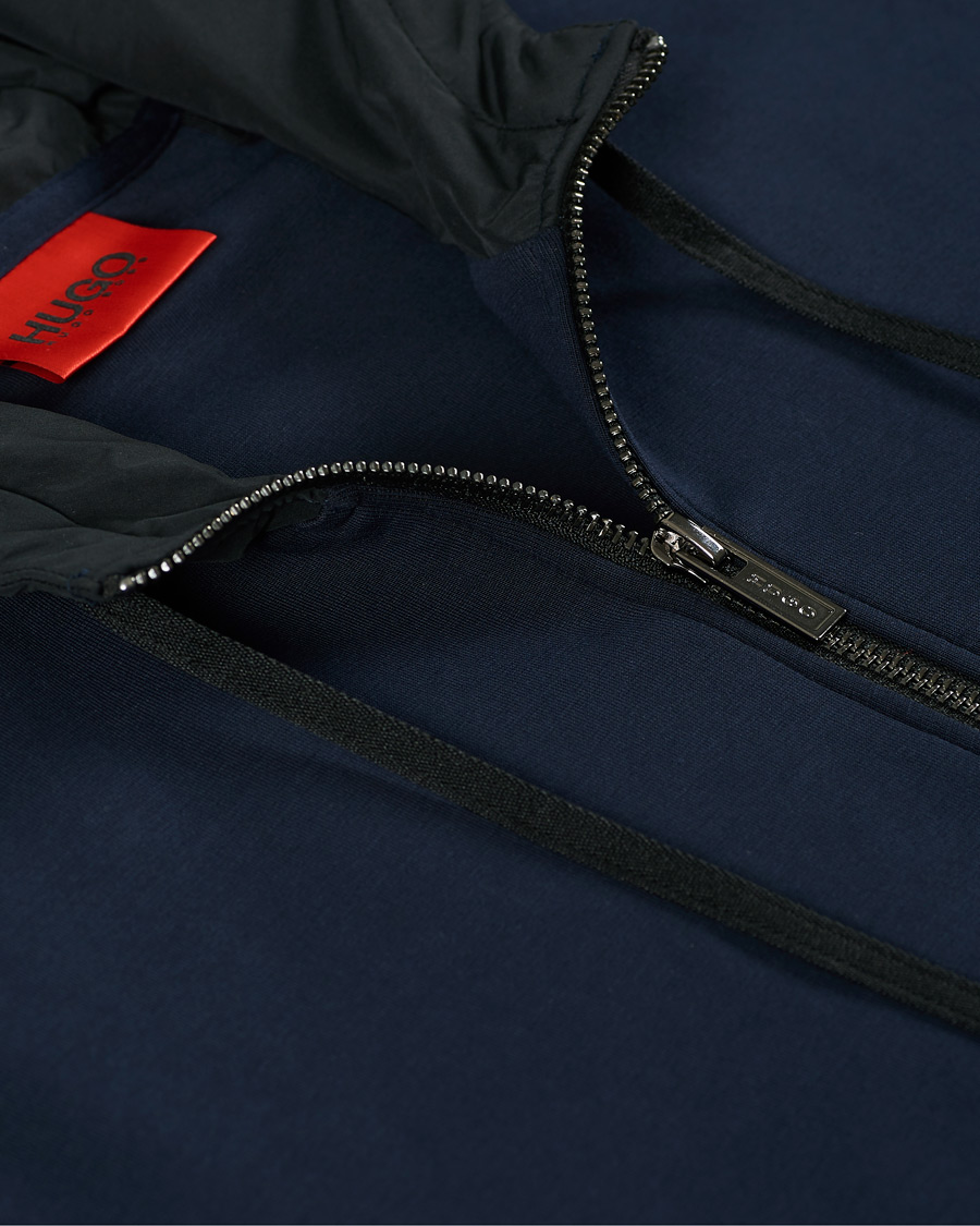 Herren | Pullover | HUGO | Dintonic Shine Full Zip Hoodie Dark Blue