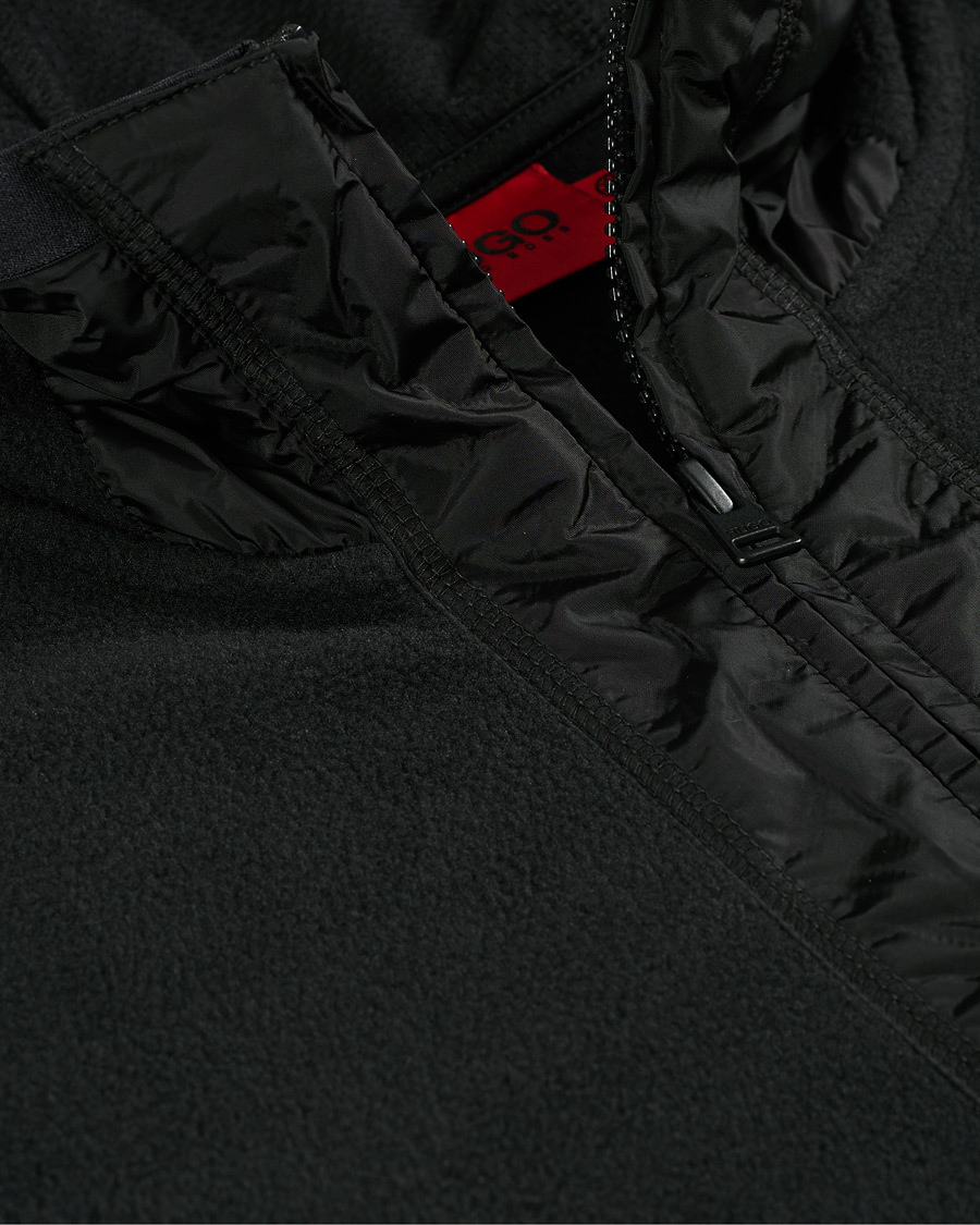 Herren | Pullover | HUGO | Daymans Fleece Half Zip Sweater Black