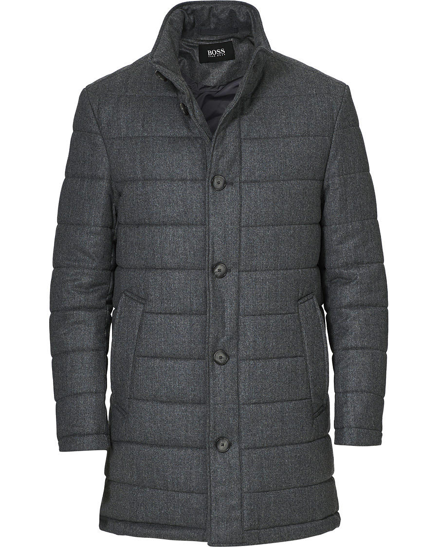 Herren | Jacken | BOSS BLACK | BOSS Hyde Padded Coat Light Grey