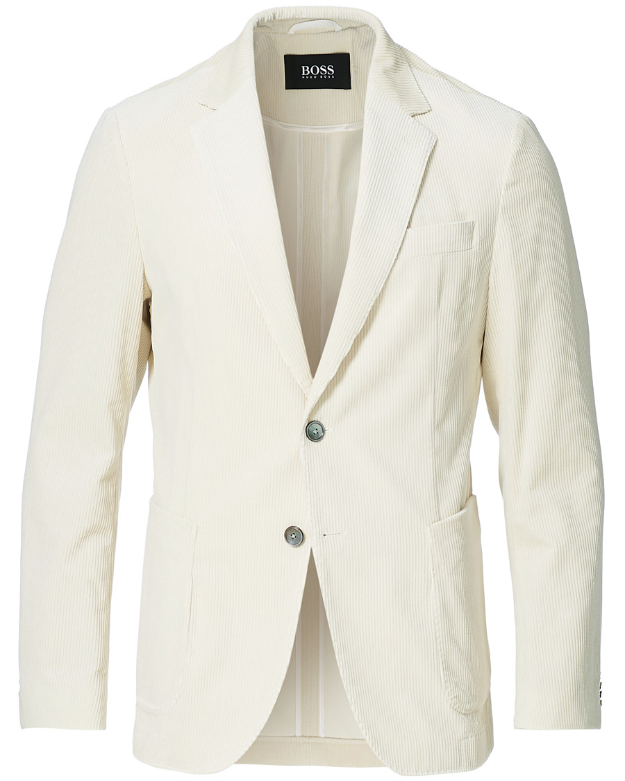 Herren | Sakkos | BOSS BLACK | BOSS Hanry Corduroy Patch Pocket Blazer Open White