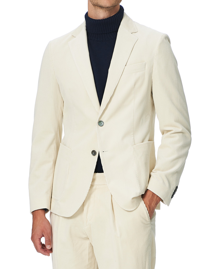 Herren | Sakkos | BOSS BLACK | BOSS Hanry Corduroy Patch Pocket Blazer Open White