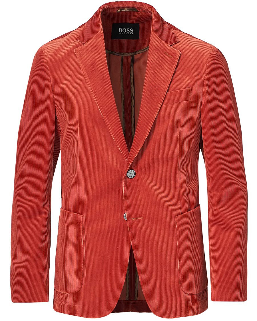 Herren | Sakkos | BOSS BLACK | BOSS Hanry Corduroy Patch Pocket Blazer Medium Red
