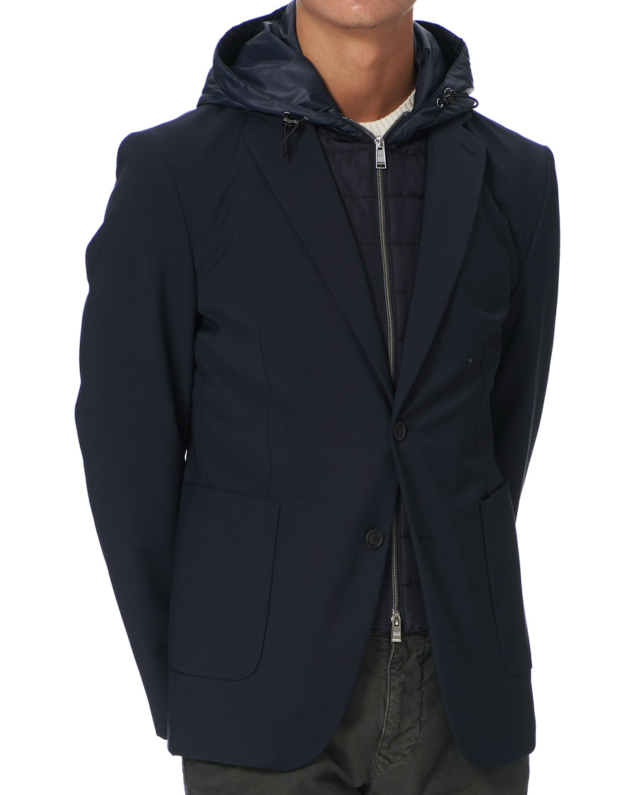 Herren | Jacken | BOSS BLACK | BOSS Hanry Hooded Blazer Jacket Dark Blue