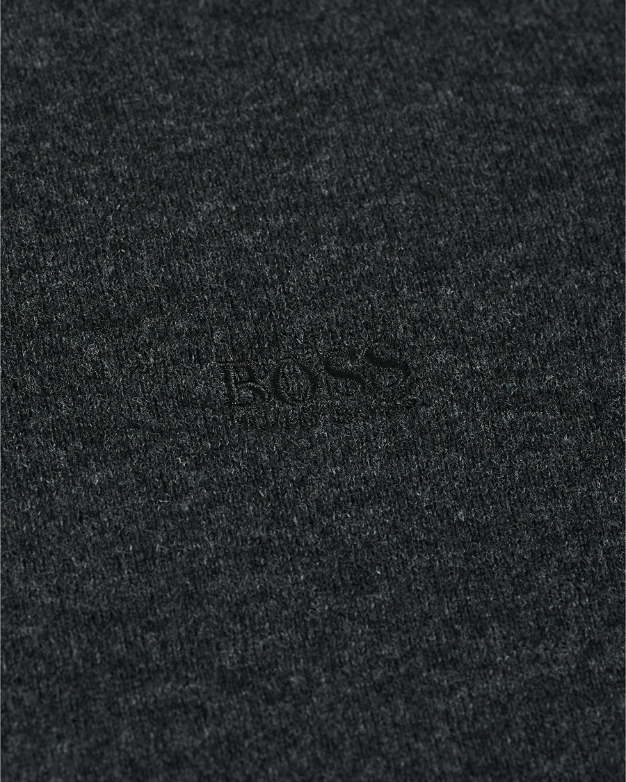 Herren | Pullover | BOSS BLACK | BOSS Bacio Lambswool Crew Neck Pullover Open Grey