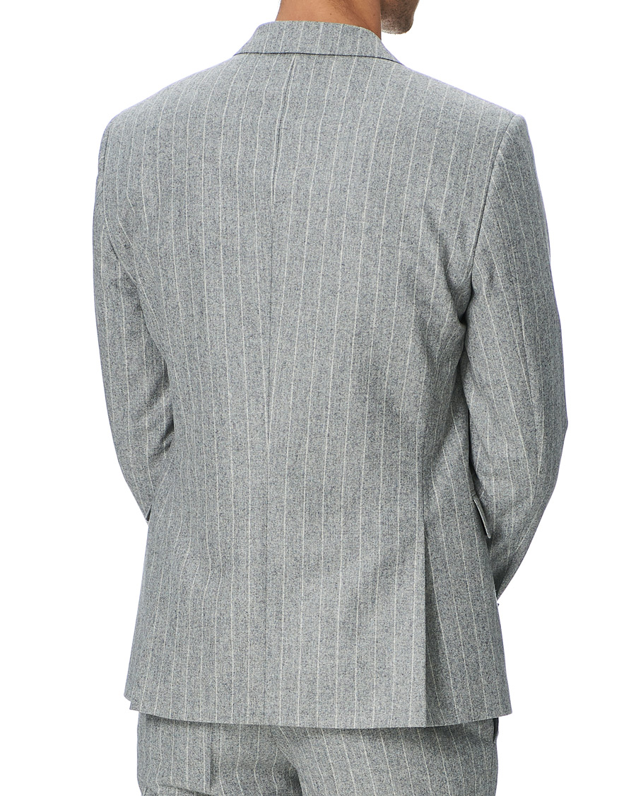 Herren | Anzüge | BOSS BLACK | BOSS Huge Wool Peak Lapel Pinstripe Suit Light Grey