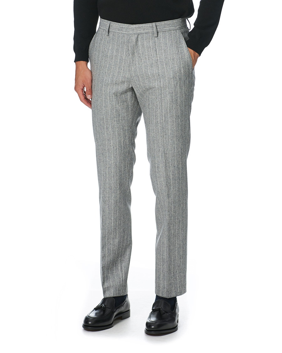 Herren | Anzüge | BOSS BLACK | BOSS Huge Wool Peak Lapel Pinstripe Suit Light Grey