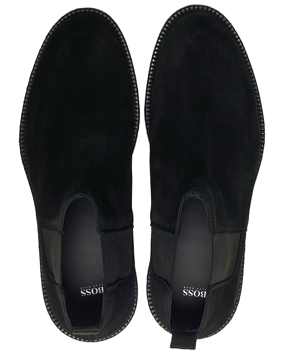 Herren | BOSS Tunley Suede Chelsea Boots Black | BOSS BLACK | BOSS Tunley Suede Chelsea Boots Black