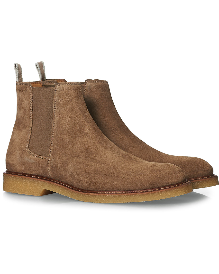 Herren | BOSS Tunley Suede Chelsea Boots Medium Beige | BOSS BLACK | BOSS Tunley Suede Chelsea Boots Medium Beige