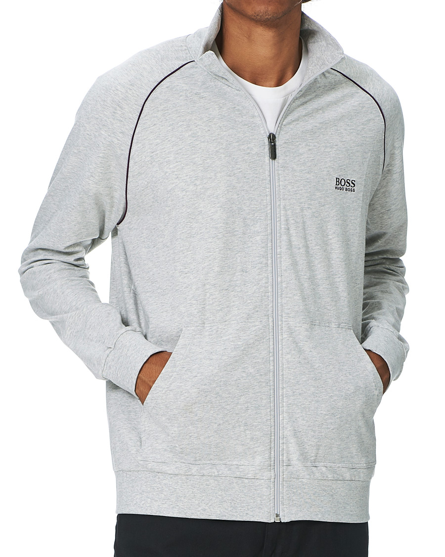 Herren | Pullover | BOSS BLACK | BOSS Mix & Match Full Zip Jacket Light Grey