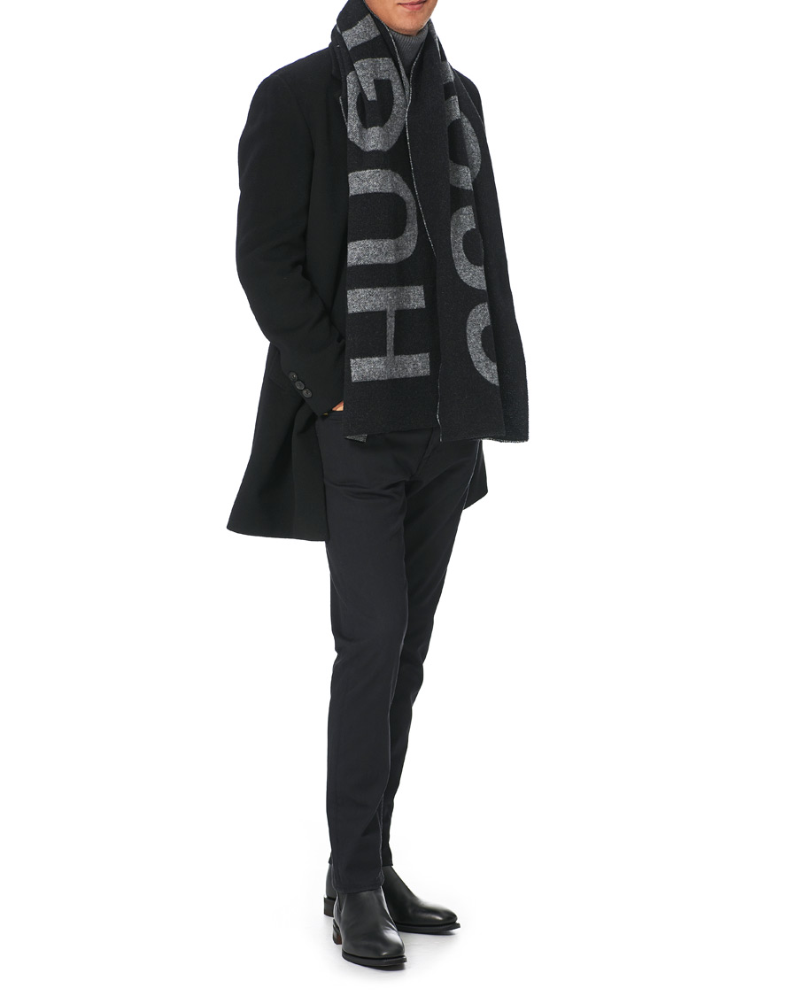 Herren | BOSS Armin Logo Scarves Black | BOSS BLACK | BOSS Armin Logo Scarves Black