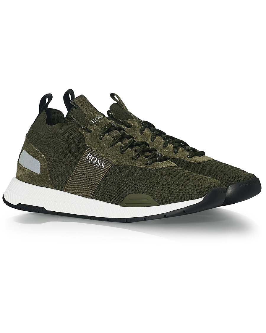 Herren | BOSS Titanum Running Sneakers Dark Green | BOSS BLACK | BOSS Titanum Running Sneakers Dark Green