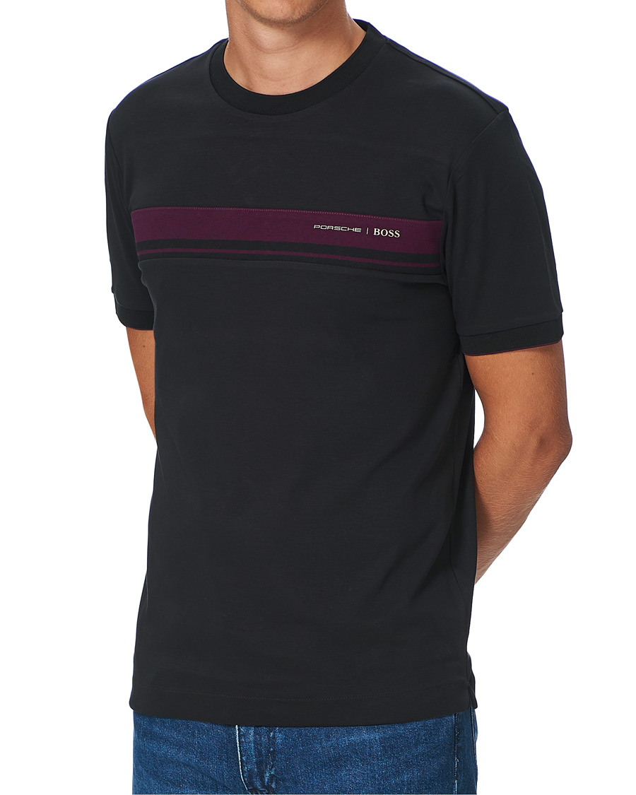 Herren | T-Shirts | BOSS BLACK | BOSS Porsche Capsule Tiburt Crew Neck Tee Black