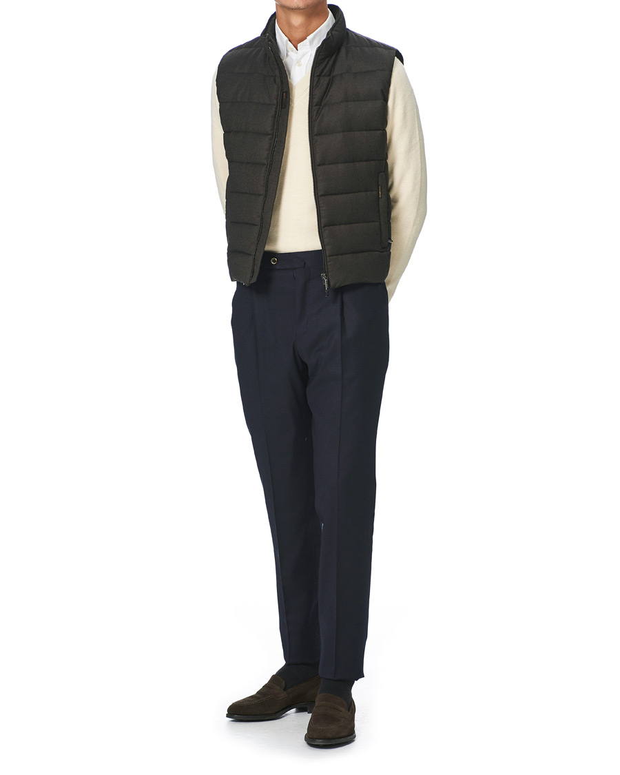 Herren | Jacken | MooRER | Wool/Cashmere Padded Vest Brown