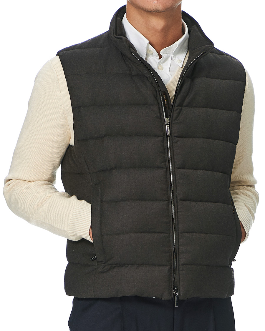 Herren | Jacken | MooRER | Wool/Cashmere Padded Vest Brown