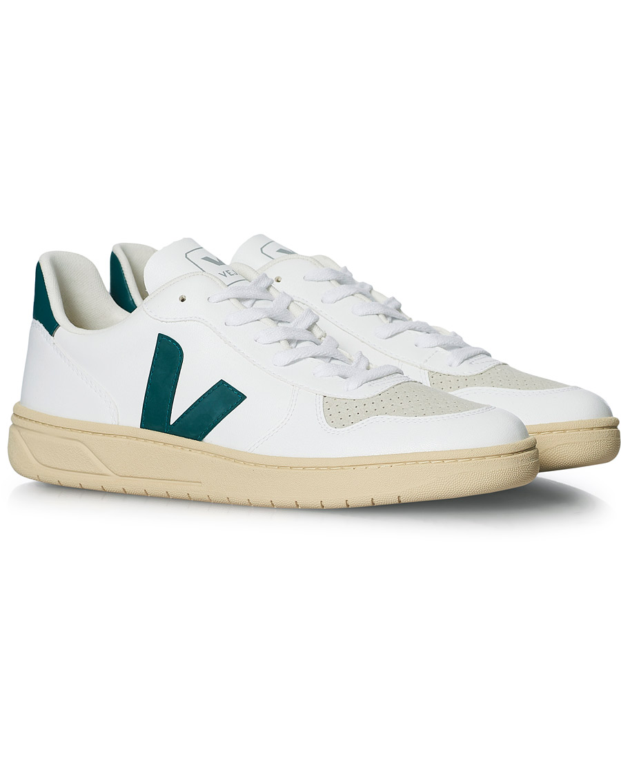 Herren | Veja V-10 Leather Butter Sole Sneaker White Brittany | Veja | V-10 Leather Butter Sole Sneaker White Brittany