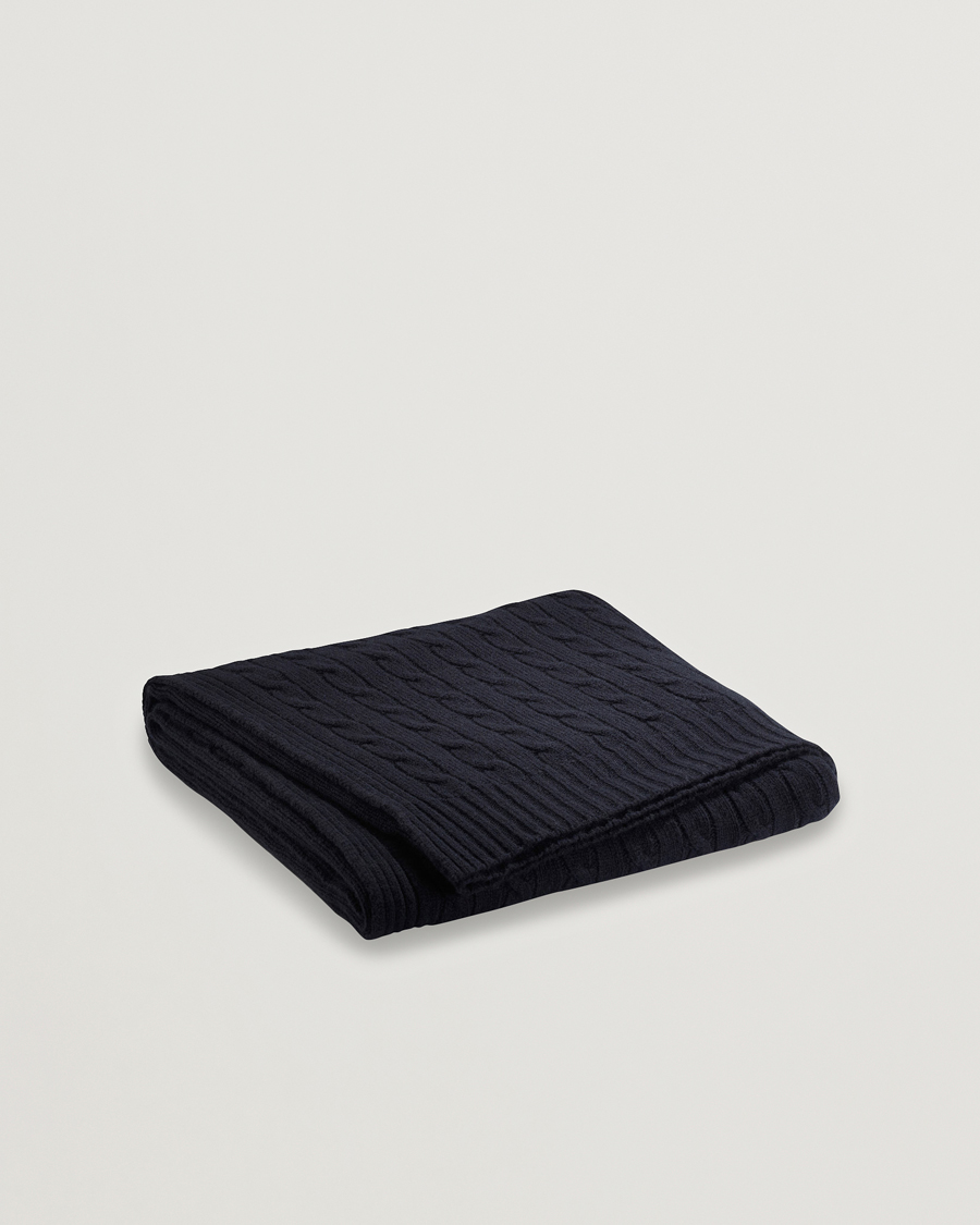 Herren | Für das Zuhause | Ralph Lauren Home | Cable Knitted Cashmere Throw Midnight Black
