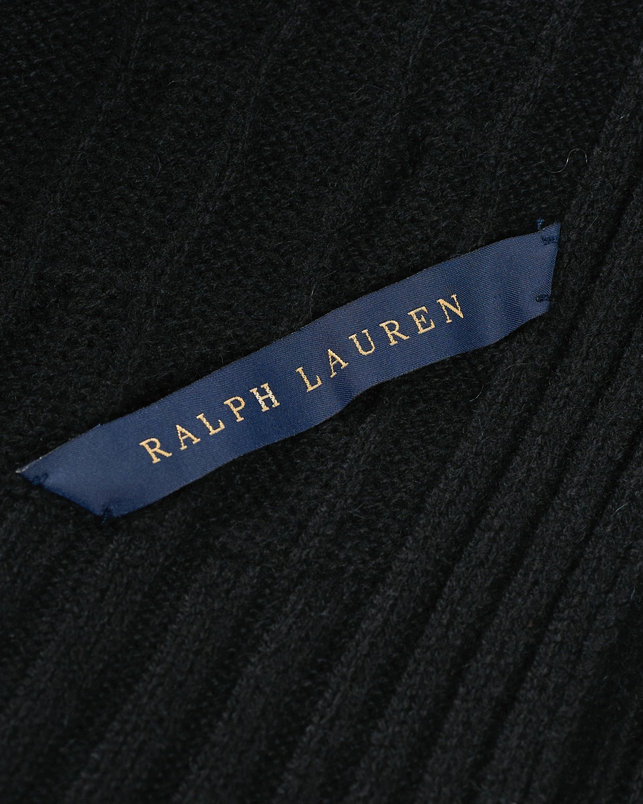 Herren |  | Ralph Lauren Home | Cable Knitted Cashmere Throw Midnight Black