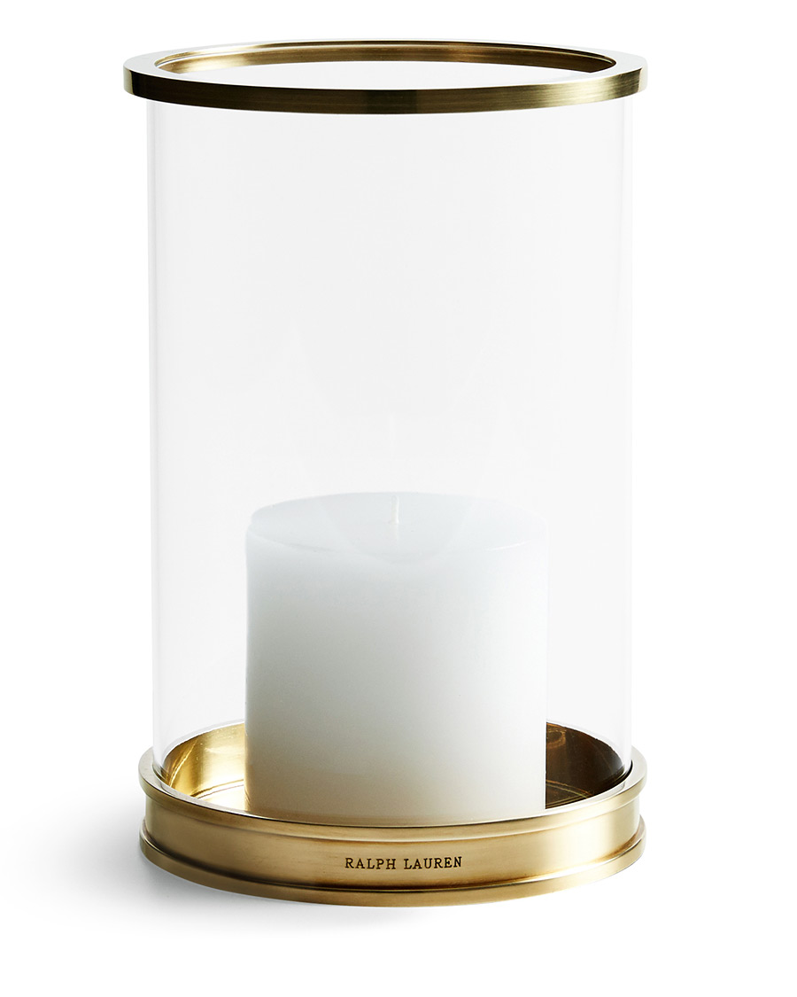 Herren | | Ralph Lauren Home | Modern Mini Hurricane Lamp Glass/Brass