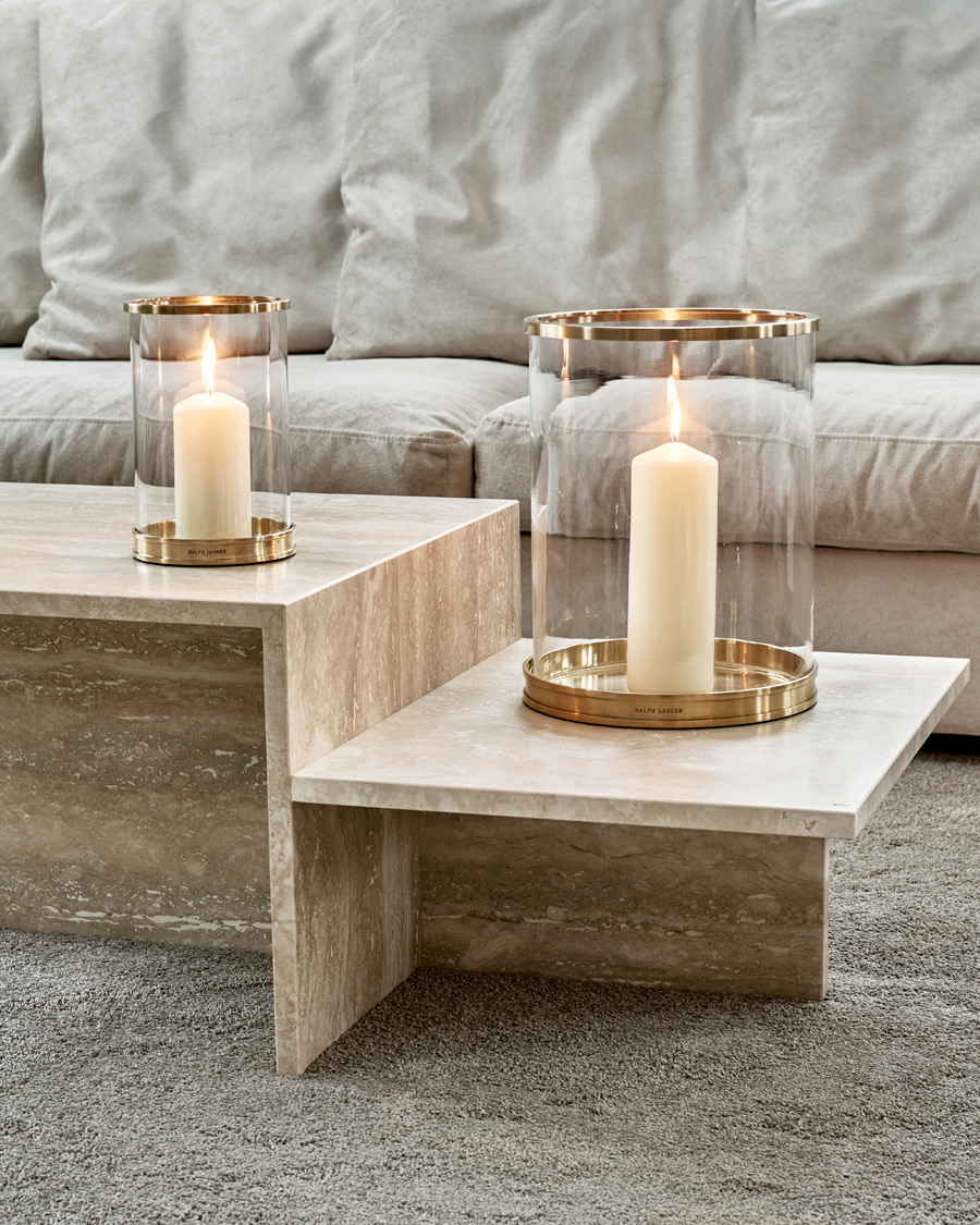 Herren | | Ralph Lauren Home | Modern Mini Hurricane Lamp Glass/Brass